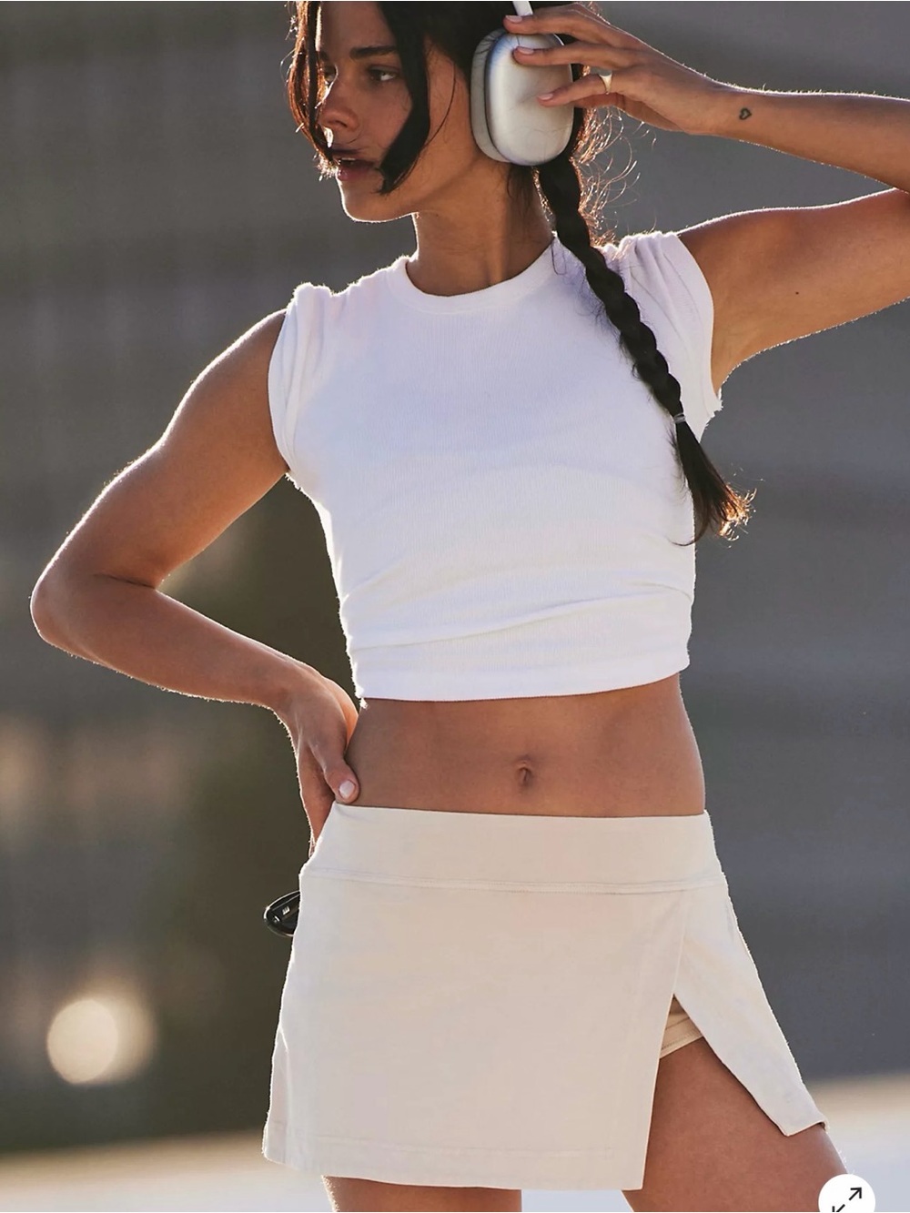 FP Movement Hot Shot Mini Skort in Cappuccino